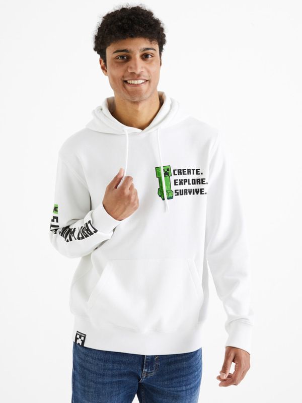 Celio Celio Minecraft Majica dugih rukava bijela