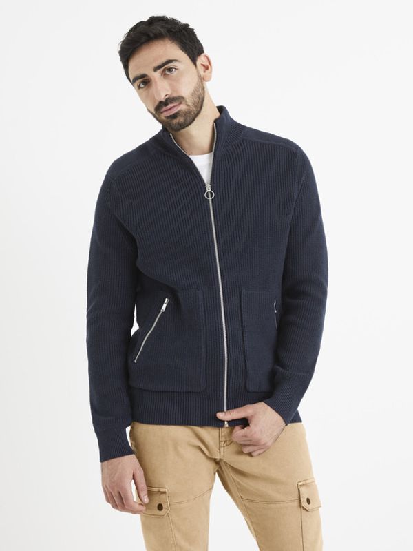 Celio Celio Vezipper Majica dugih rukava plava
