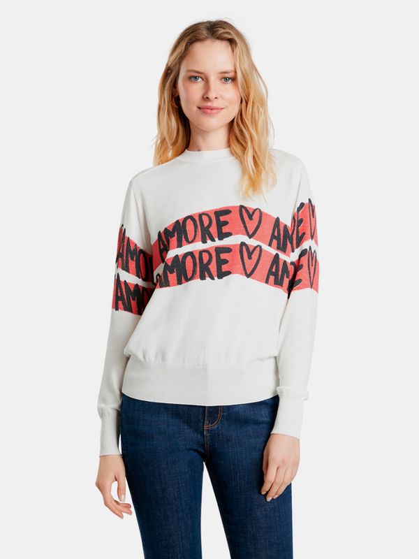 Desigual Desigual Amore Amore Džemper bijela
