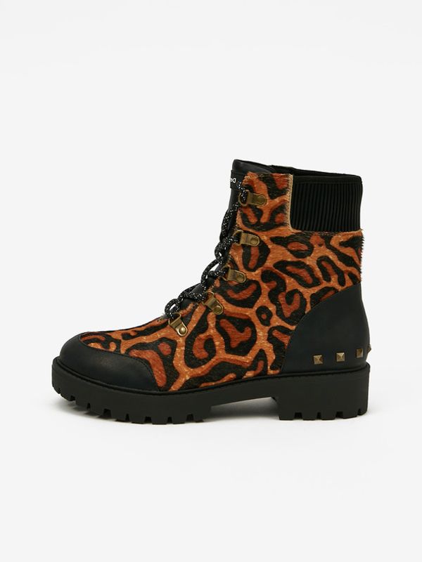 Desigual Desigual Biker Leopard Gležnjače smeđa