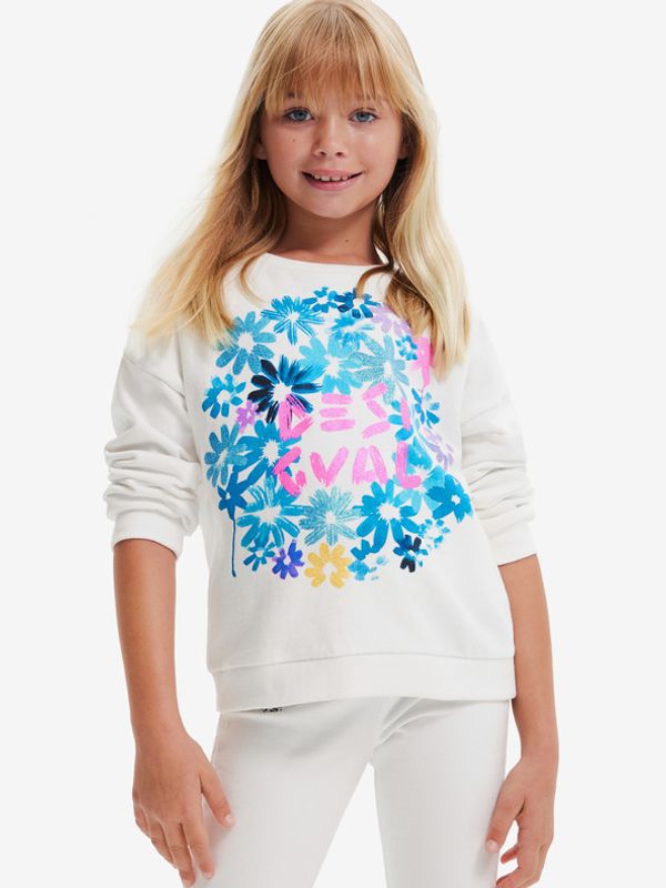 Desigual Desigual Bloom Trenirka (gornji dio) dječja bijela