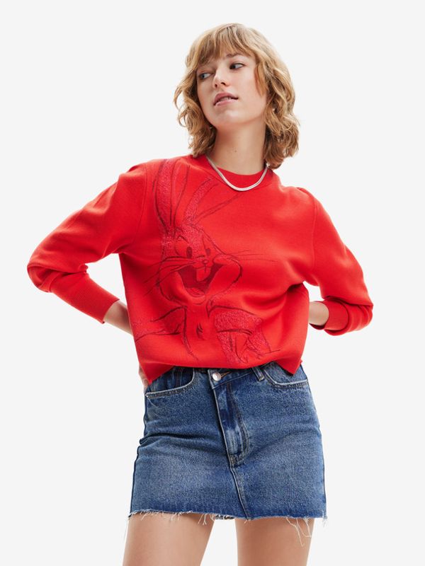 Desigual Desigual Bugs Bunny Majica dugih rukava crvena