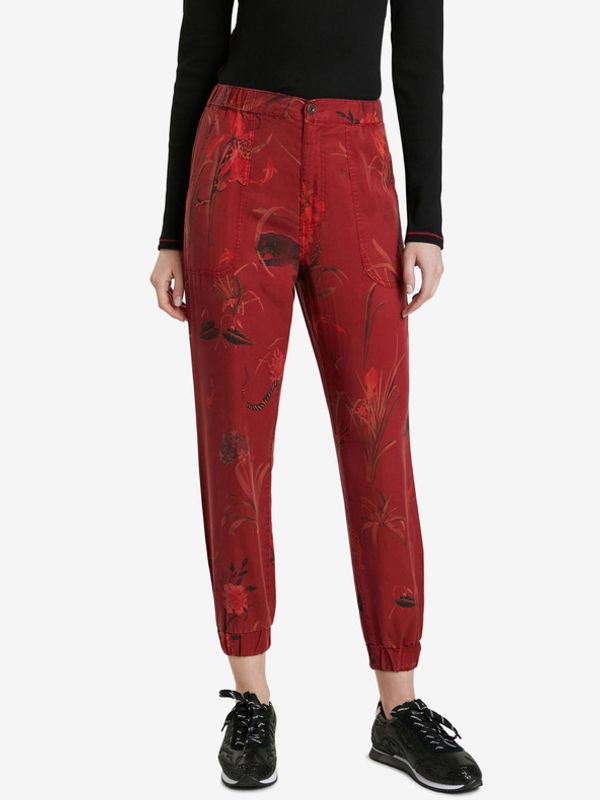 Desigual Desigual Cmotiger Hlače crvena