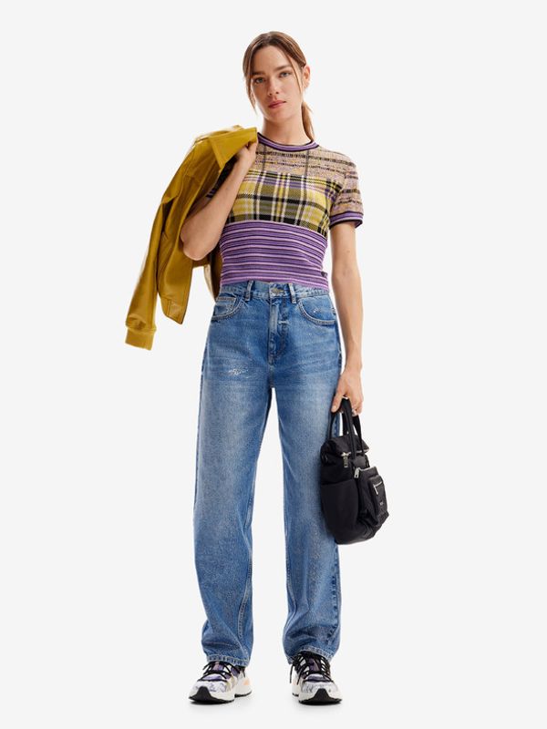 Desigual Desigual Cuadri Majica ljubičasta