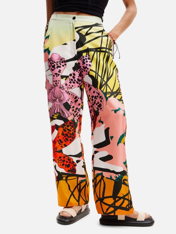 Desigual Desigual Ericeira Lacroix Hlače ružičasta