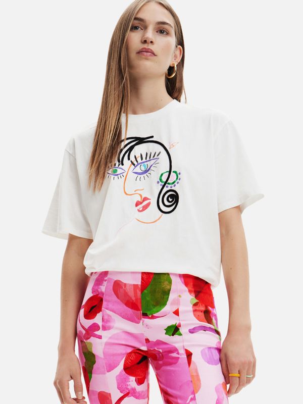 Desigual Desigual Face Majica bijela