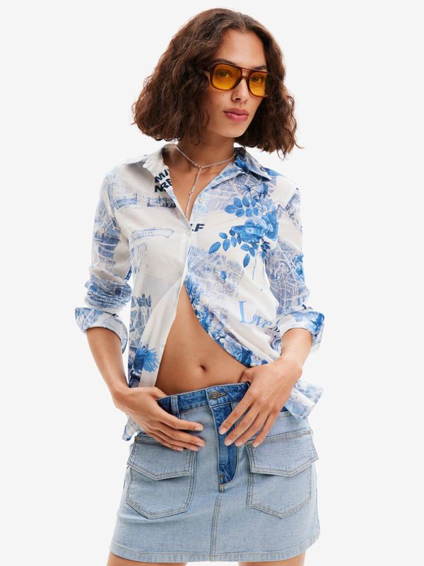 Desigual Desigual Flowers News Košulja bijela