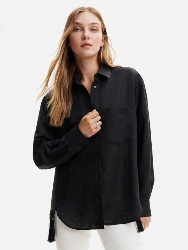 Desigual Desigual Fringes Košulja crna