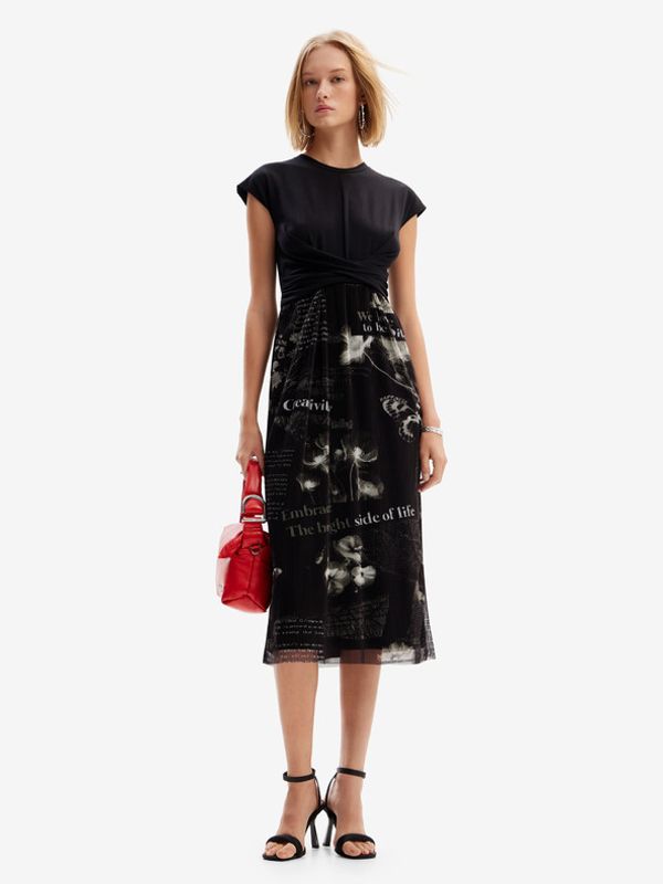 Desigual Desigual Good News Haljina crna