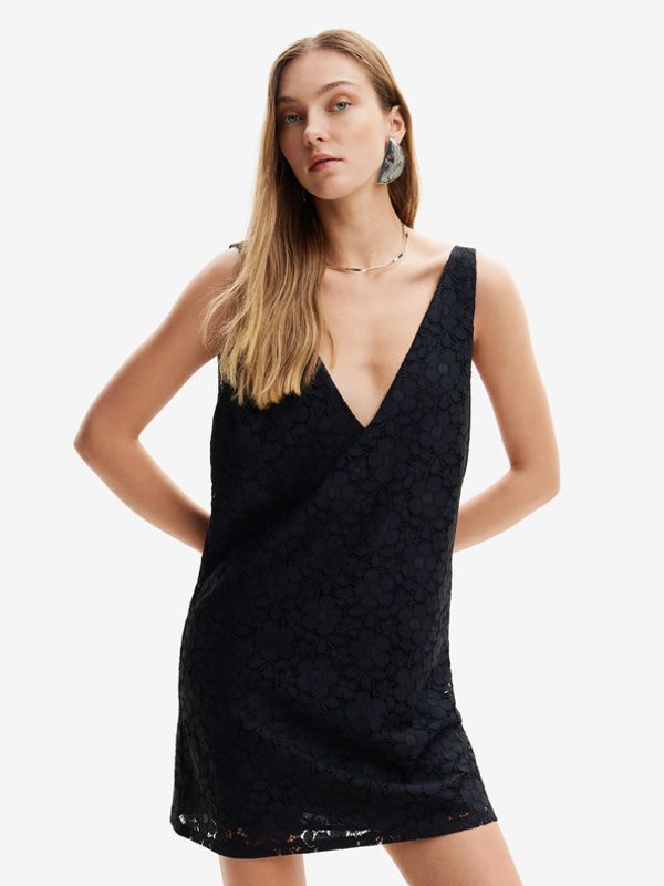 Desigual Desigual Lace Haljina crna