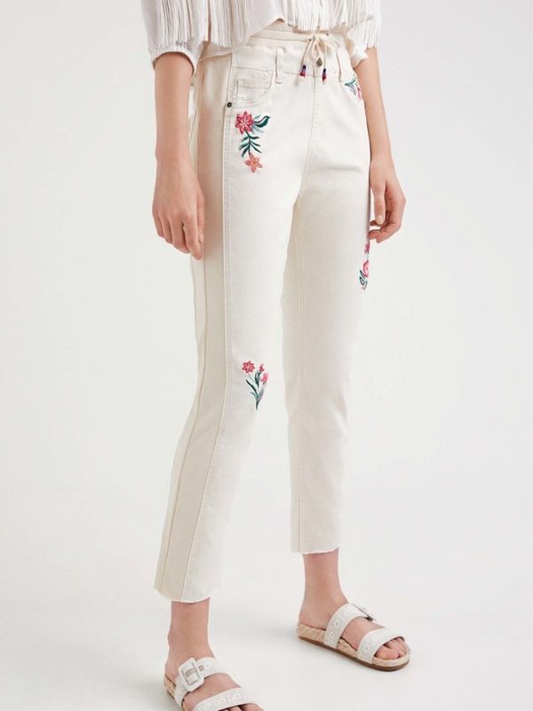 Desigual Desigual Lita Hlače bijela