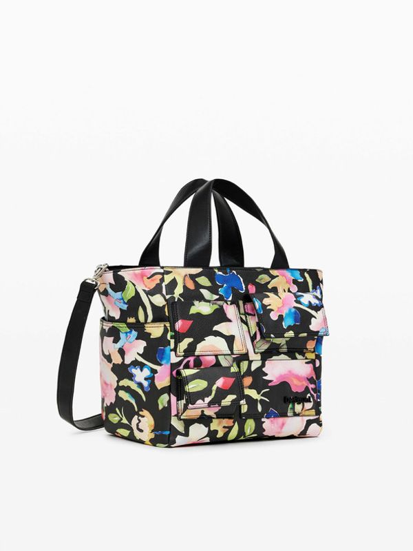 Desigual Desigual Pocket Print Valdivia Torba crna