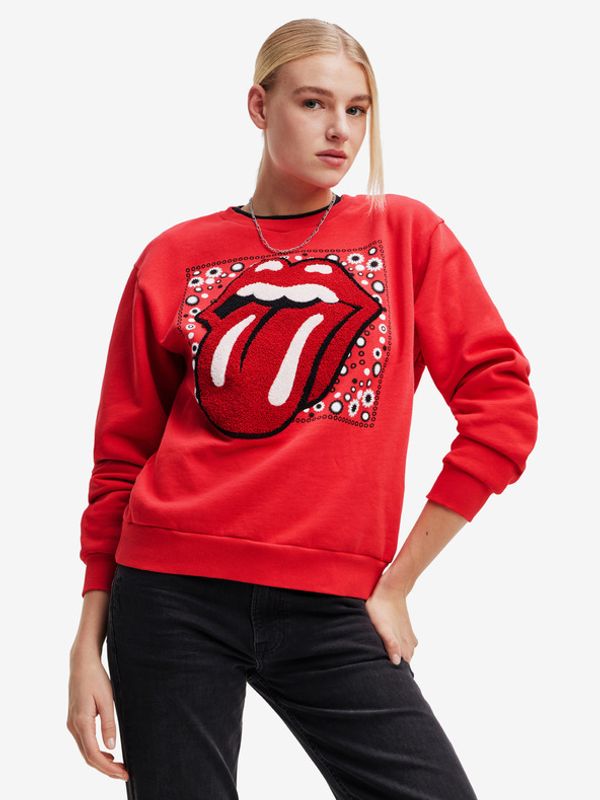 Desigual Desigual Rolling Red Majica dugih rukava crvena