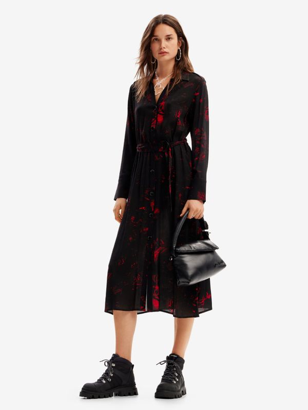 Desigual Desigual Scribbles Lacroix Haljina crna