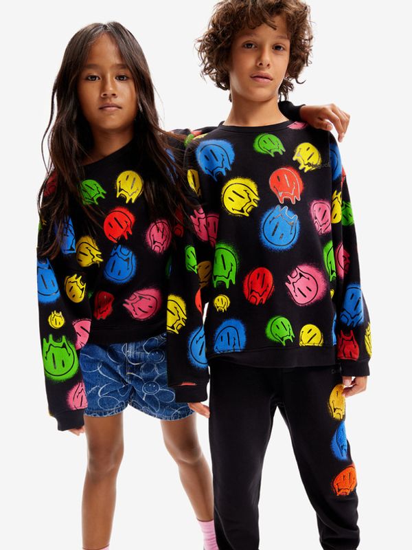 Desigual Desigual Smile Colours Trenirka (gornji dio) dječja crna