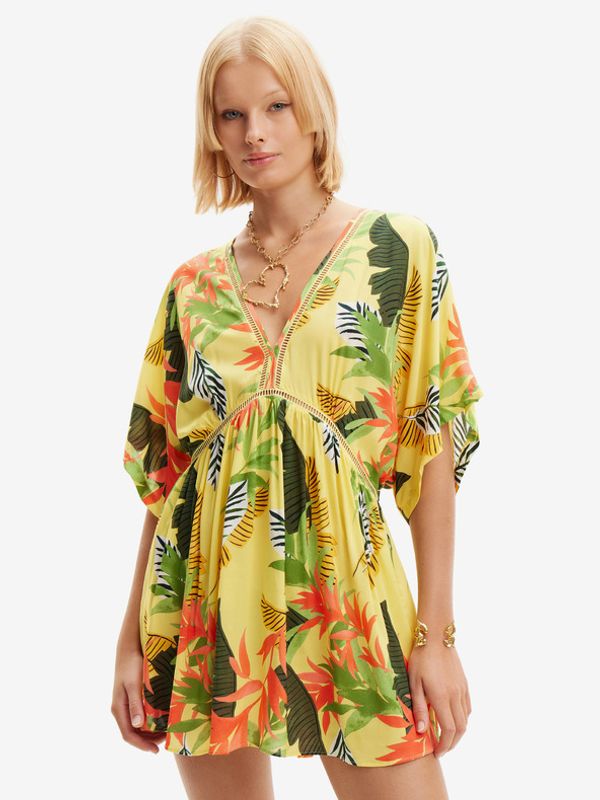 Desigual Desigual Top Tropical Party Haljina žuta
