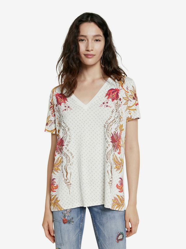 Desigual Desigual TS Praga Majica bijela