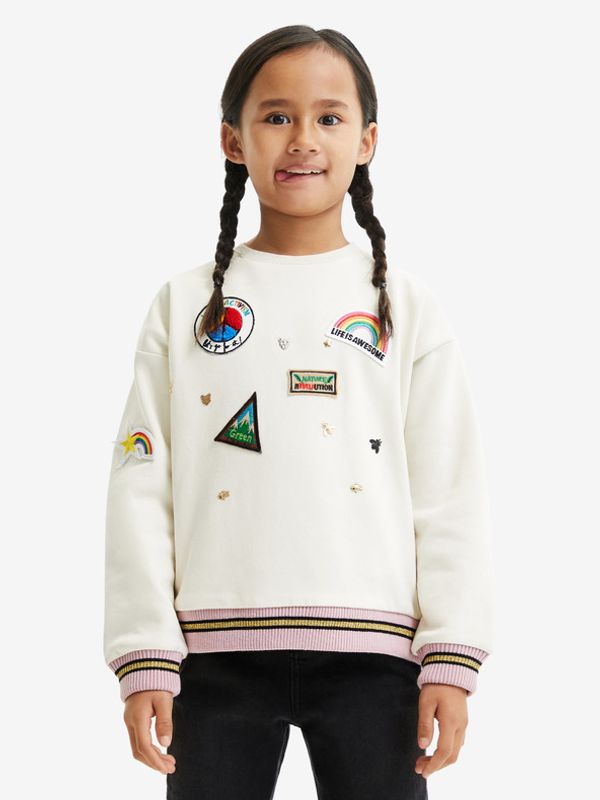 Desigual Desigual Verde Trenirka (gornji dio) dječja bijela