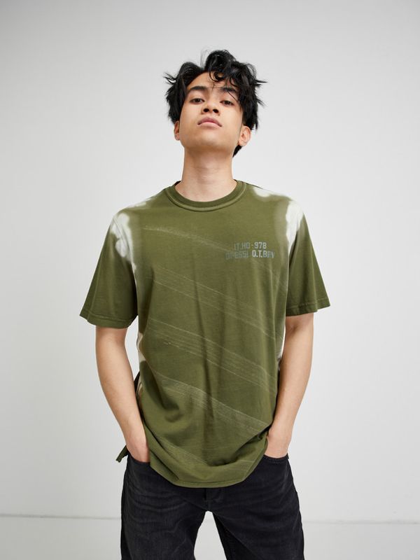 Diesel Diesel Jubind-Slits Majica zelena