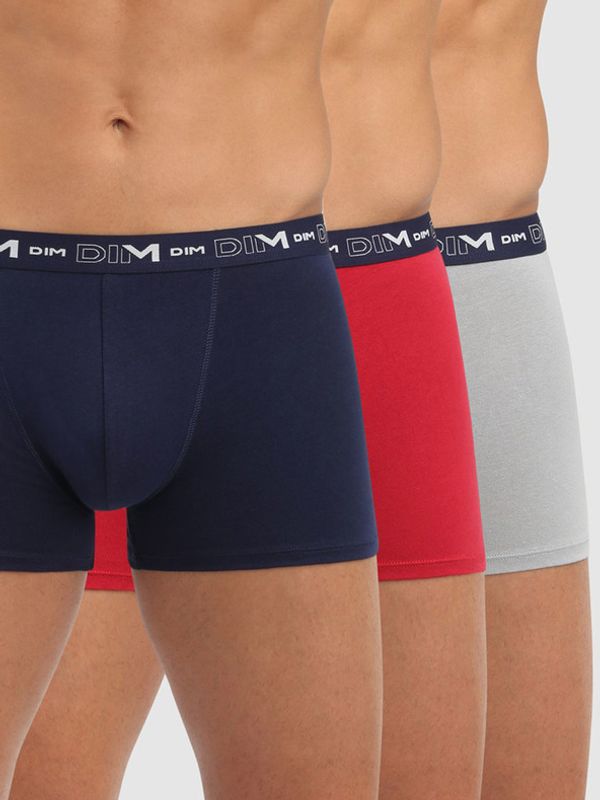 DIM DIM Cotton Stetch 3-pack Bokserice plava