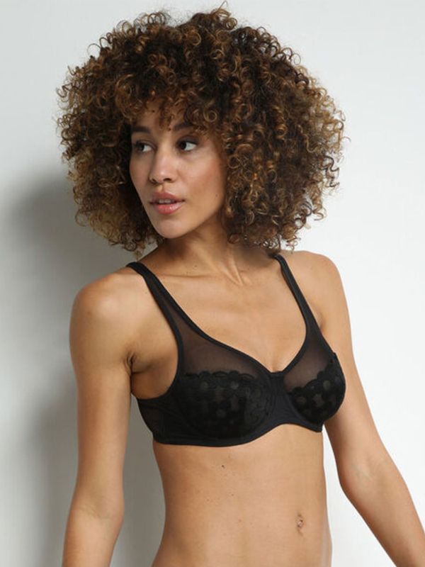 DIM DIM Generous Broderie Underwire Grudnjak crna