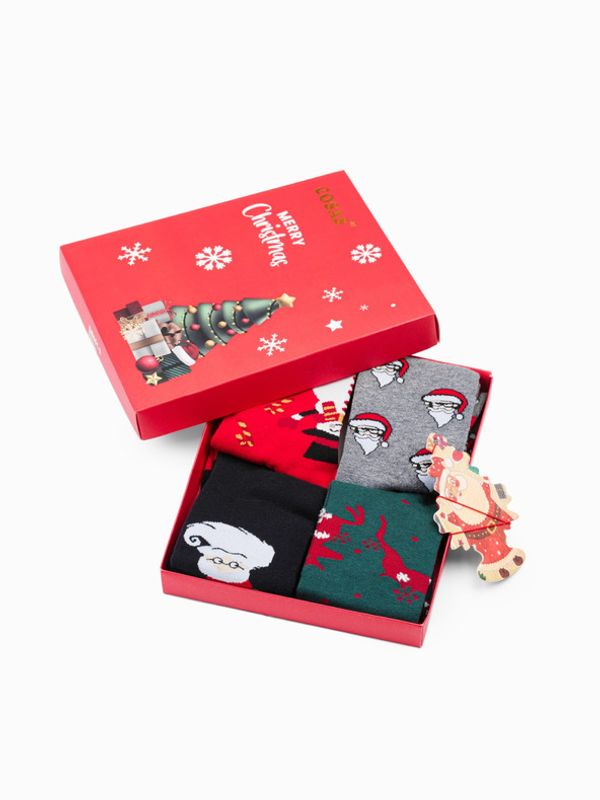 Edoti Edoti X-mas Čarape 4 para crvena