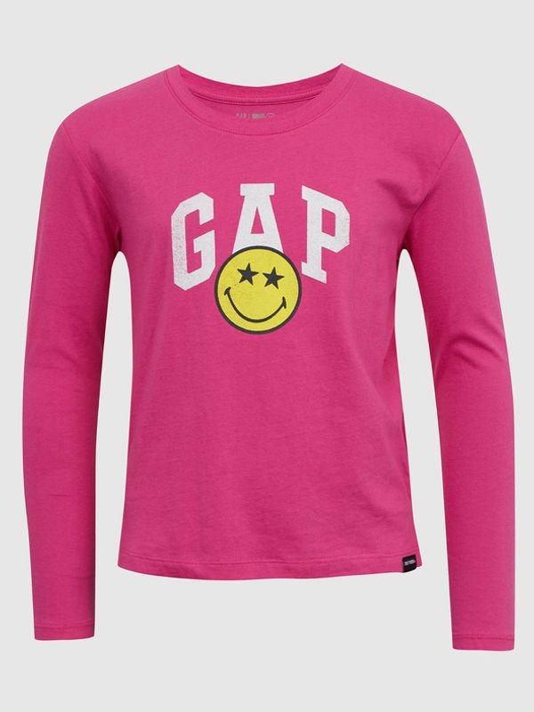GAP GAP Gap & Smiley® Majica dječja ružičasta