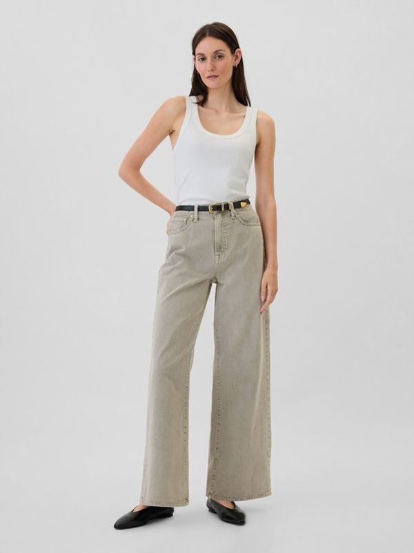 GAP GAP High Rise Wide Traperice siva
