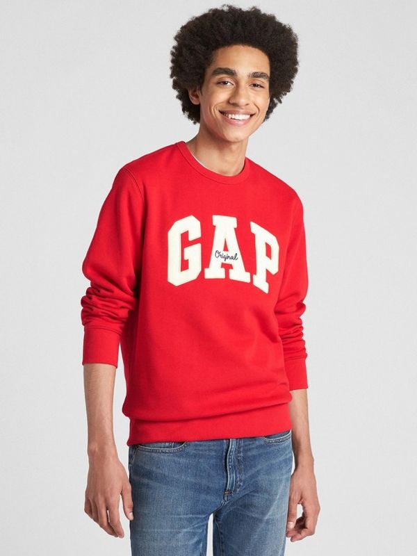 GAP GAP Logo Majica dugih rukava crvena