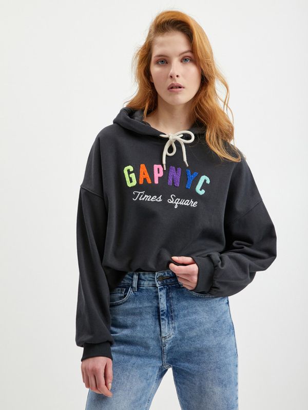 GAP GAP Majica dugih rukava crna