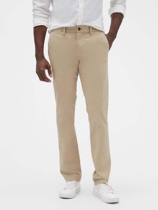 GAP GAP Slim Fit Hlače bež