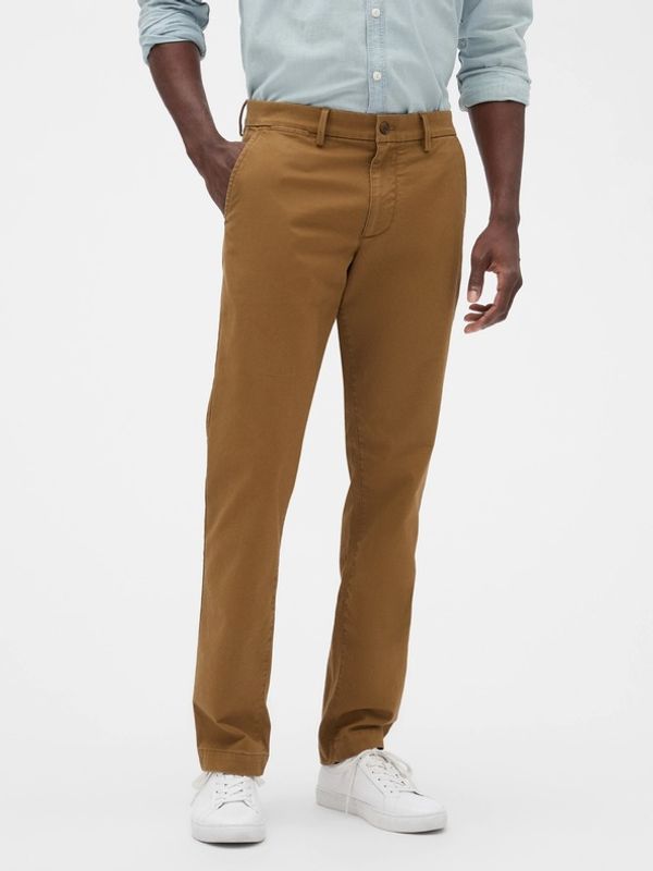 GAP GAP Slim Fit Hlače smeđa