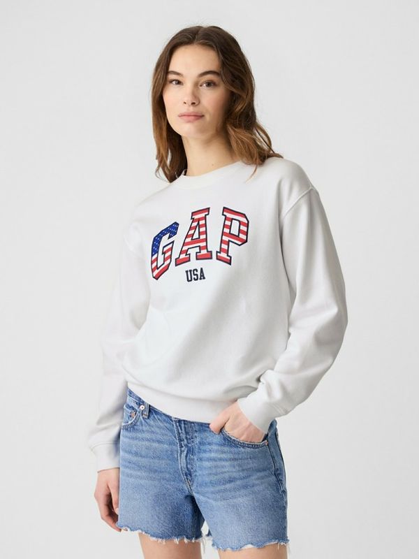 GAP GAP USA Majica dugih rukava bijela