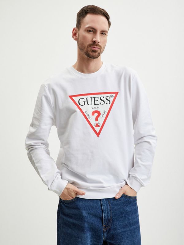 Guess Guess Audley Majica dugih rukava bijela