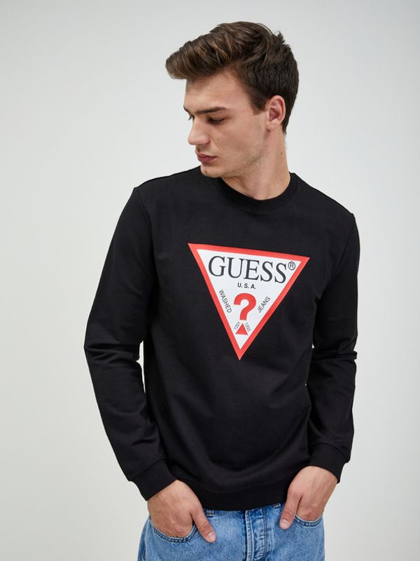 Guess Guess Audley Majica dugih rukava crna