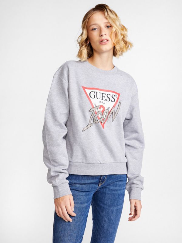 Guess Guess Icon Majica dugih rukava siva