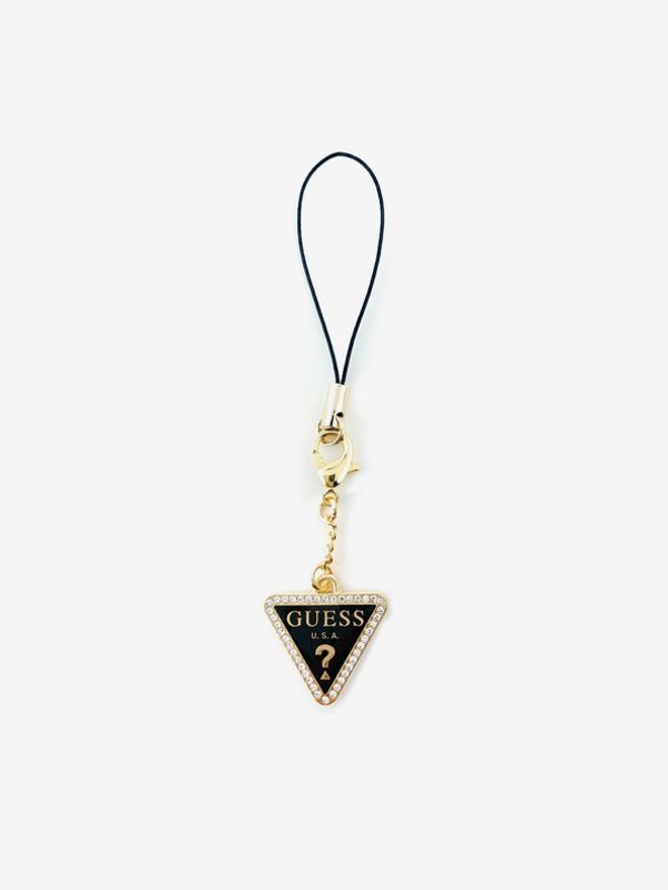 Guess Guess Přívěsek Strass Triangle Metal Logo Etui za telefon ljubičasta