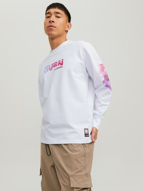 Jack & Jones Jack & Jones Digital Majica dugih rukava bijela