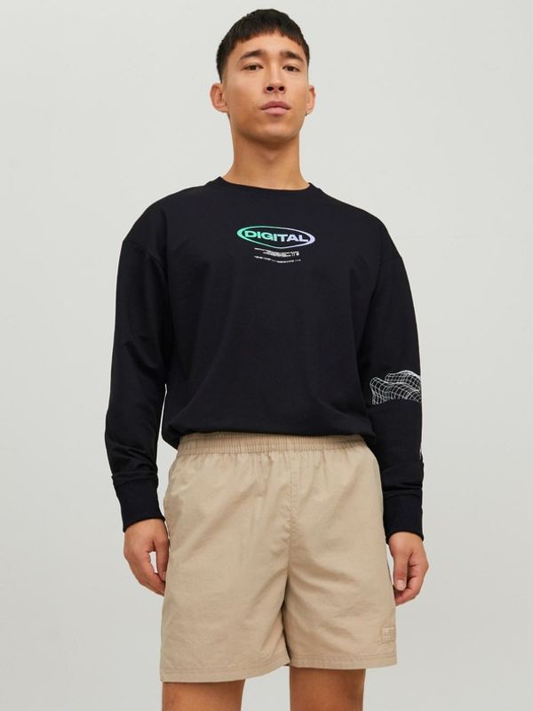 Jack & Jones Jack & Jones Digital Majica dugih rukava crna