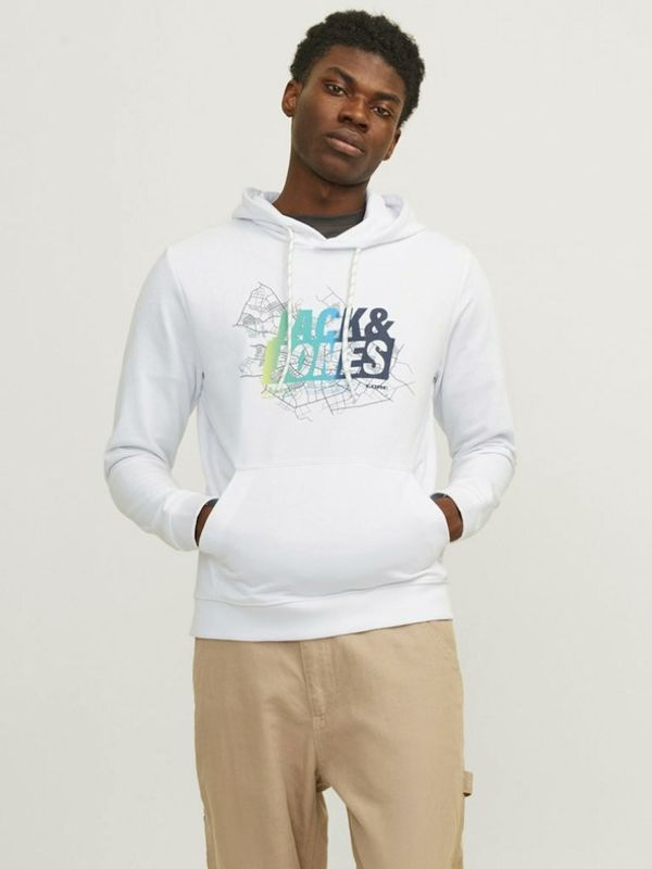 Jack & Jones Jack & Jones Map Majica dugih rukava bijela
