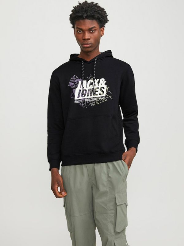 Jack & Jones Jack & Jones Map Majica dugih rukava crna