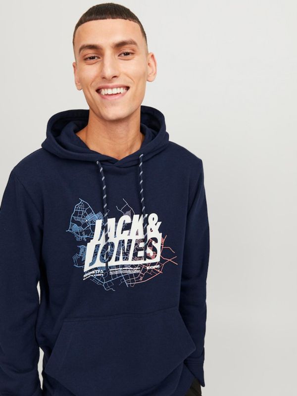 Jack & Jones Jack & Jones Map Majica dugih rukava plava