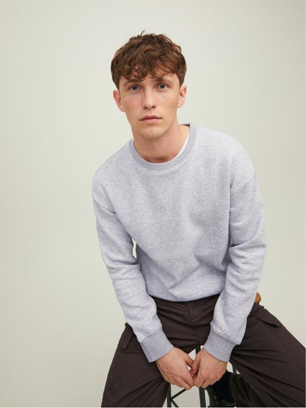 Jack & Jones Jack & Jones Star Majica dugih rukava siva