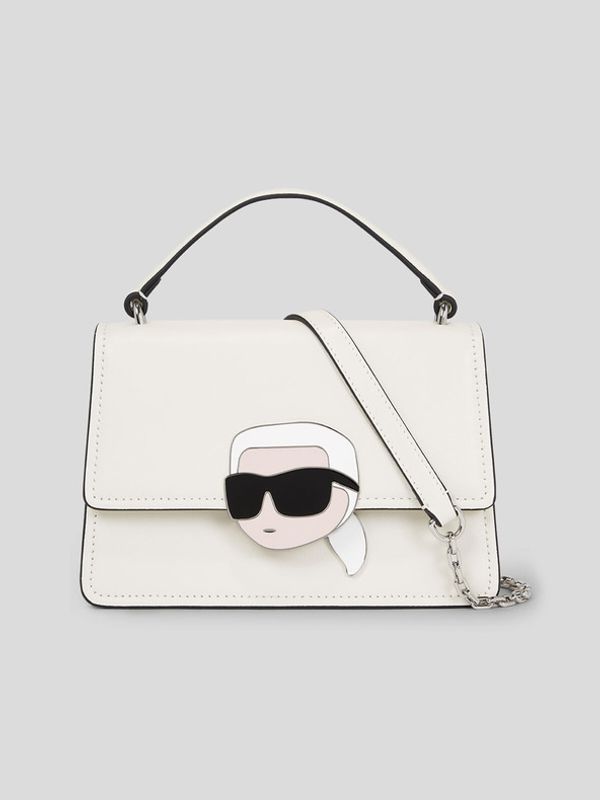 Karl Lagerfeld Karl Lagerfeld Ikonik 2.0 Leather Torba bijela
