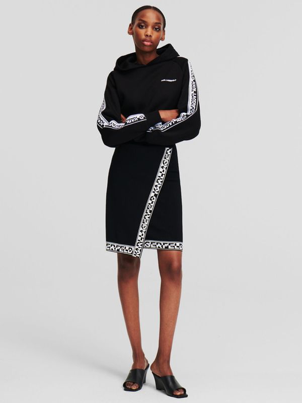 Karl Lagerfeld Karl Lagerfeld Logo Knit Suknja crna