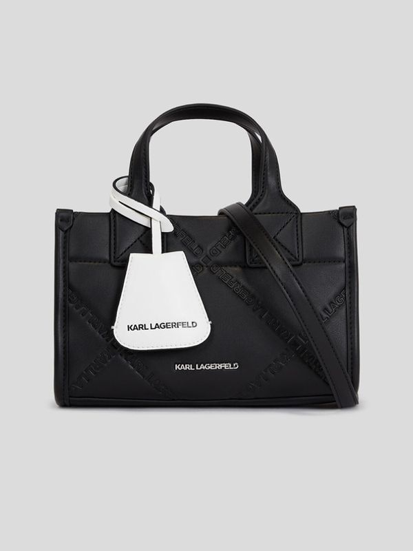 Karl Lagerfeld Karl Lagerfeld Skuare SM Embossed Torba crna