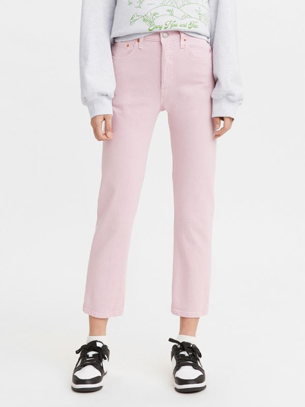 Levi's® Levi's® 501 Crop Dark Lilac Traperice ružičasta