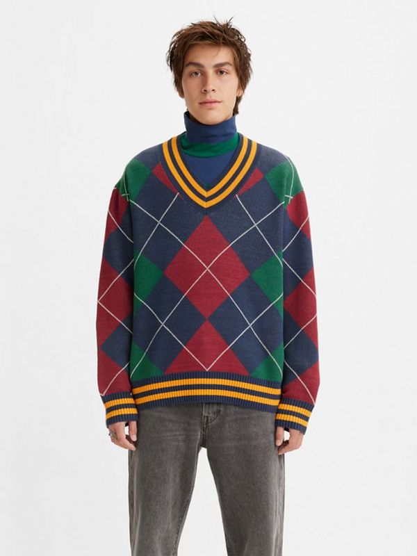 Levi's® Levi's® Levi's® Stay Loose Vneck Sweater Athle Džemper zelena