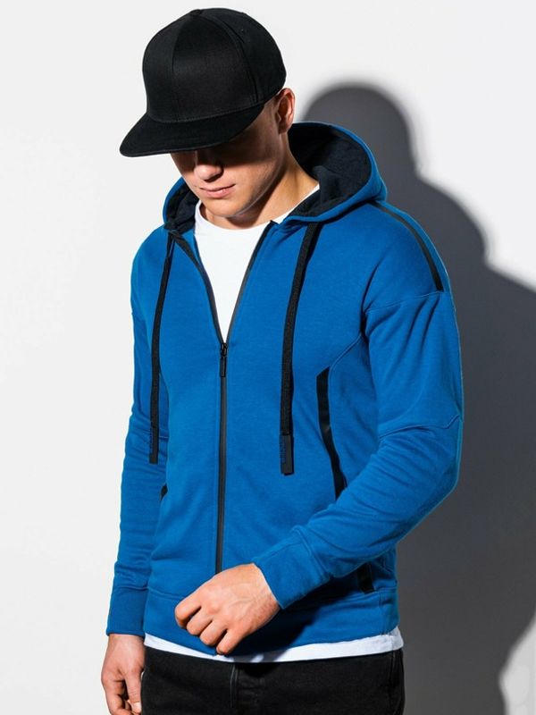 Ombre Clothing Ombre Clothing B1076 Majica dugih rukava plava