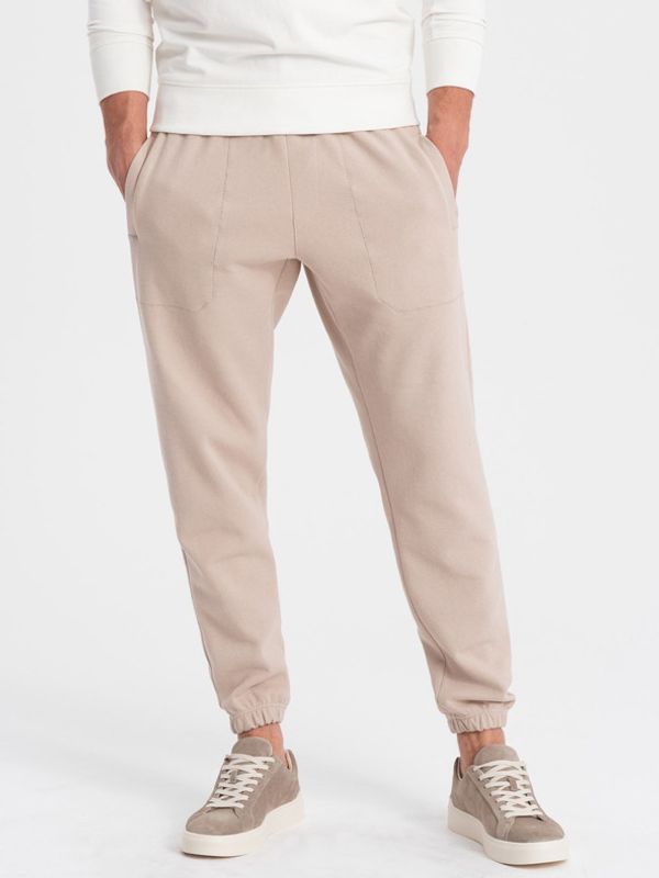 Ombre Clothing Ombre Clothing Carrot Donji dio trenirke bež